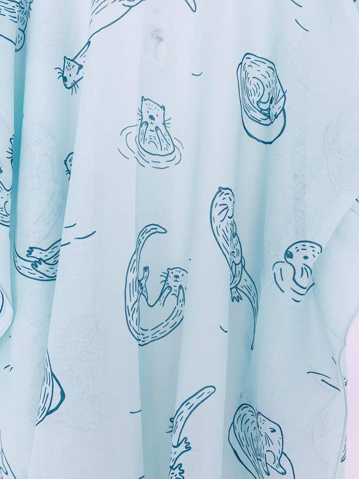 JC Sunny Fashion – Großhandel Kimono – Damen – JC062767 Aqua-Seelöwen-Kimono1