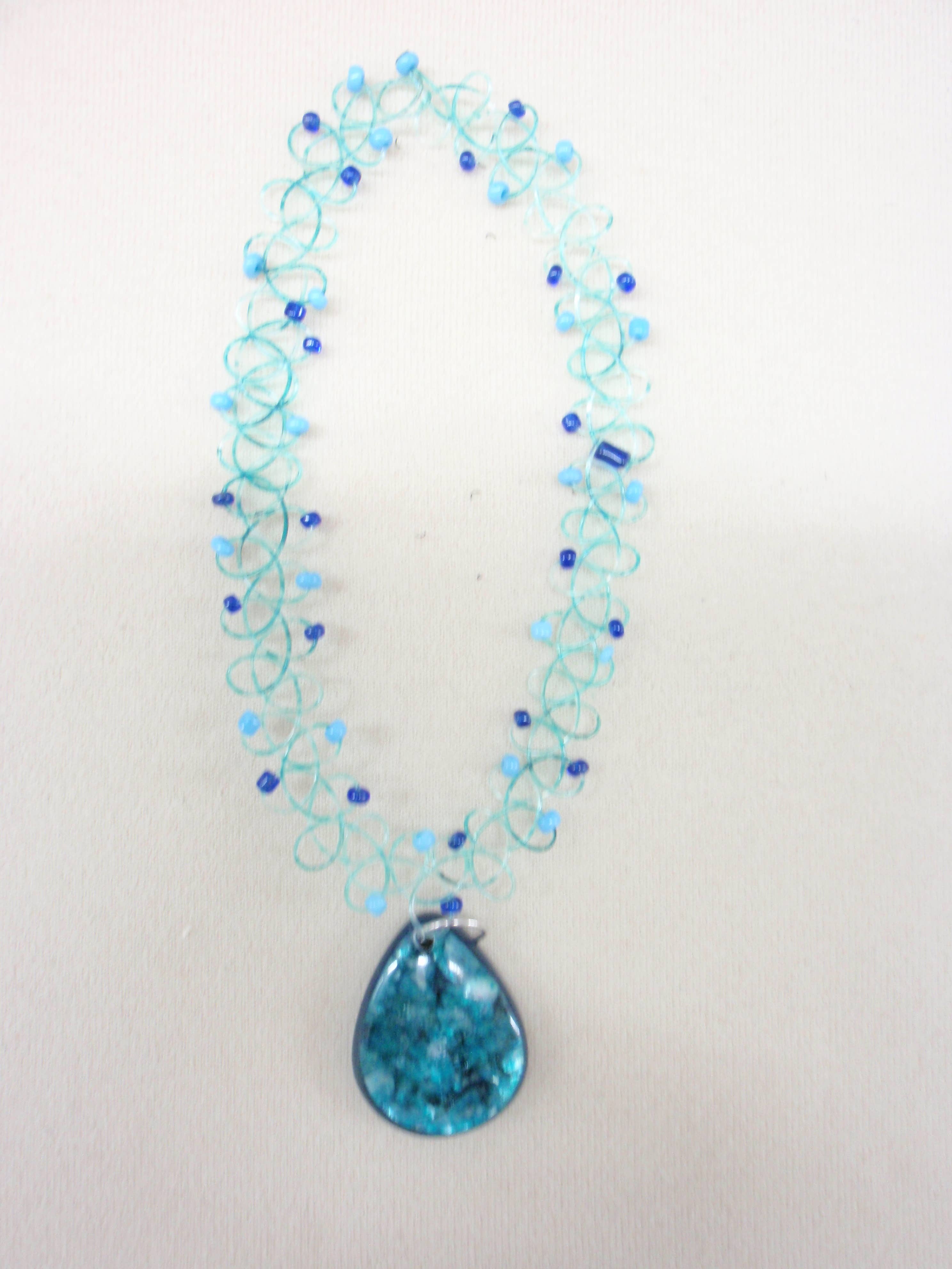 International Duru's – Engroshandel Halskæde med vedhæng – TURKIS BLÅ TATOVERING MED TURKIS BLÅ SHELL VEDHÆNG HALS0