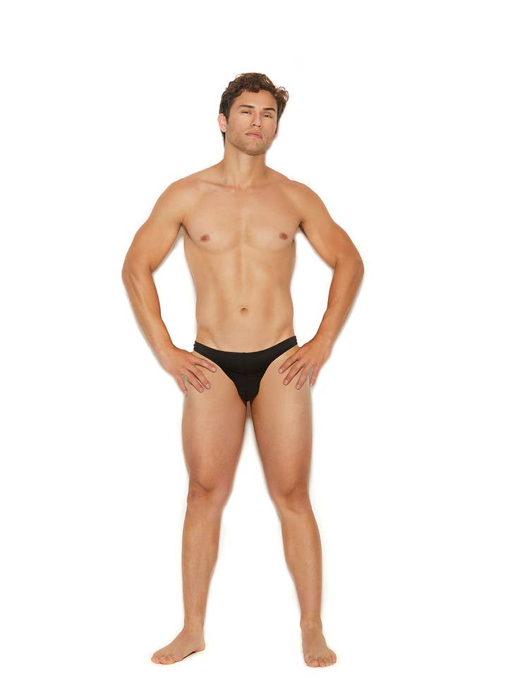 Black Elegant Moments Men's Micro Mini Thong for wholesale on Faire