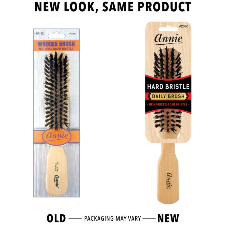 Annie International, Inc. - Wholesale Hair Brush/Comb - Annie Hard Wooden Brush Boar Bristle 5 Row2