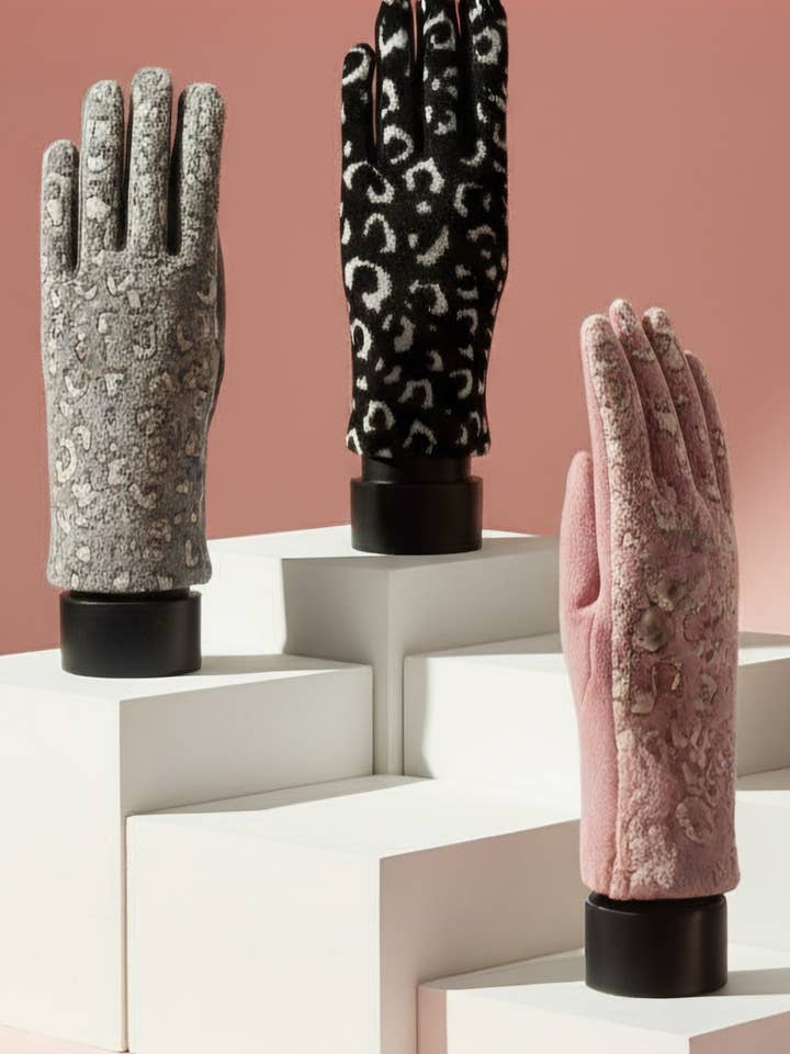 Leopard Gloves Pack of 12 for wholesale by Arya Jewellery Wholesale