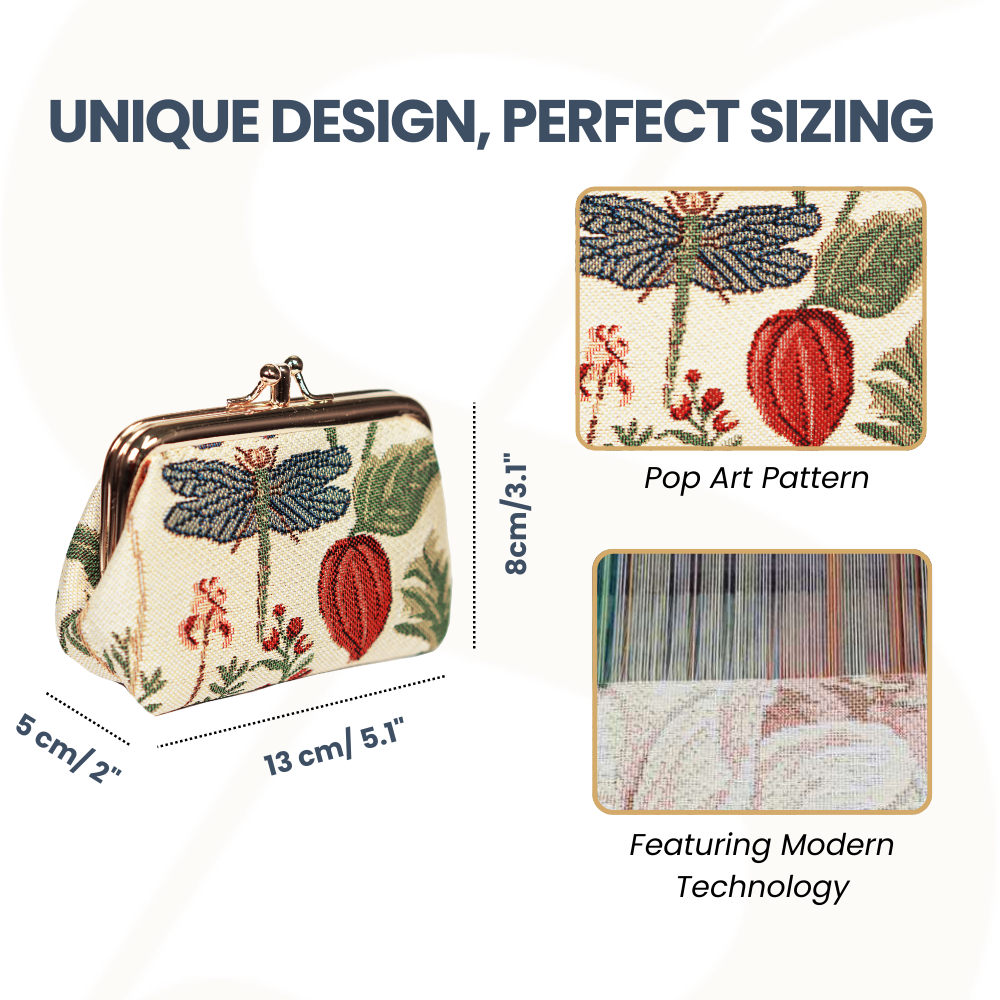 SignareArt - Wholesale Coin Purse - Women's - FRMP-MGD | MORNING GARDEN COIN CLASP FRAME PURSE WALLET2