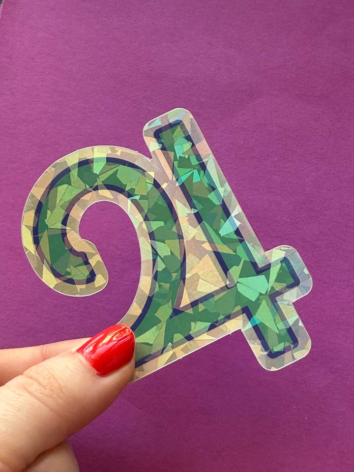 Teal and Blue Jupiter Symbol Sticker for wholesale by Beryl Rivkah