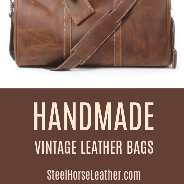 Steel Horse Leather - Wholesale Weekender Bag - Unisex - The Dagny Weekender | Large Leather Duffle Bag17