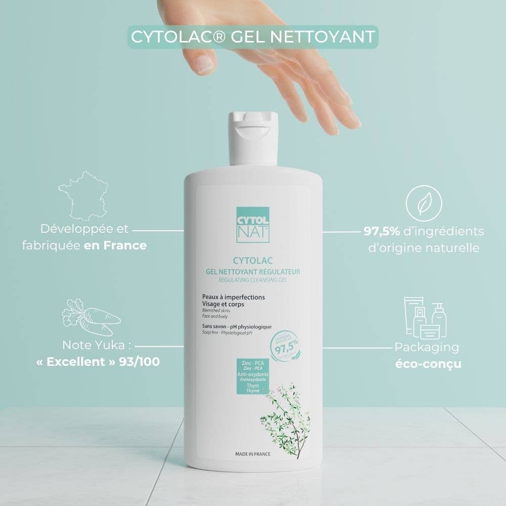 Laboratoires Cytolnat - Wholesale Facial Cleanser - CYTOLNAT - Cytolac Cleansing Gel - Oily to Combination Skin3