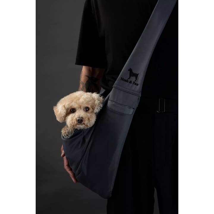NOAH AND PAW LLC - Wholesale Pet Carrier - Cat/Dog - Premium Twill Pet sling Carrier, Snap Style, Black15