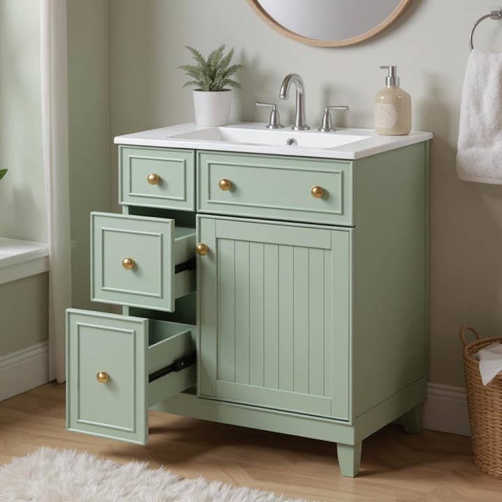 Meuble-lavabo de salle de bain 24" avec évier 2 tiroirs 1 porte pour la vente par 39F INC CANADA