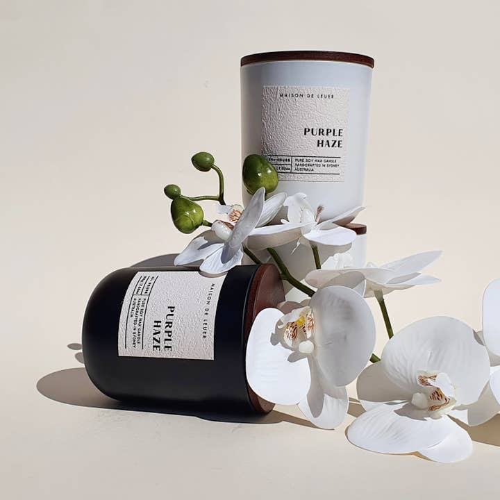 Purple Haze | Blackberry + Berries | 200g Matte Soy Candle for wholesale by Maison De Lueur