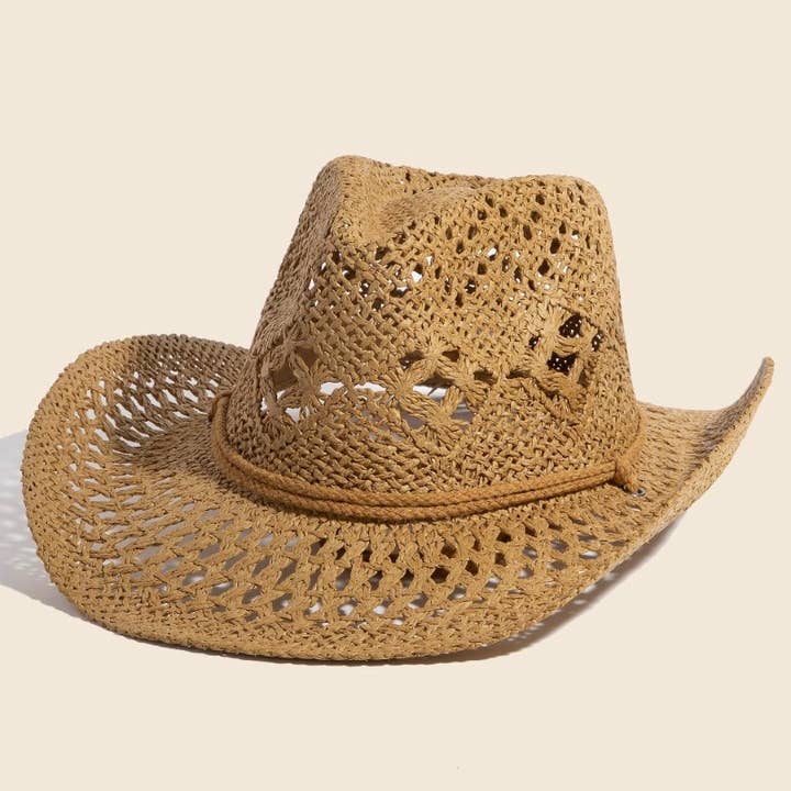 Chapéu de Palha Ocidental com Dupla Correia por atacado de Anarchy Street