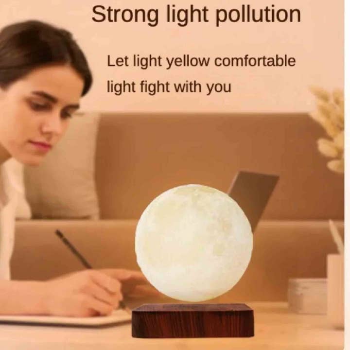 GulleeGadgets – wholesale Accent-/skrivbordslampa – Magnetisk leviterande månlampa för heminredning - diverse