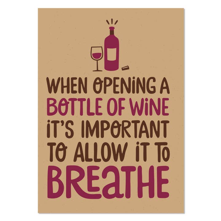 Tarjeta de felicitación Allow to Breathe para venta al por mayor de Chris’s Stuff Inc.