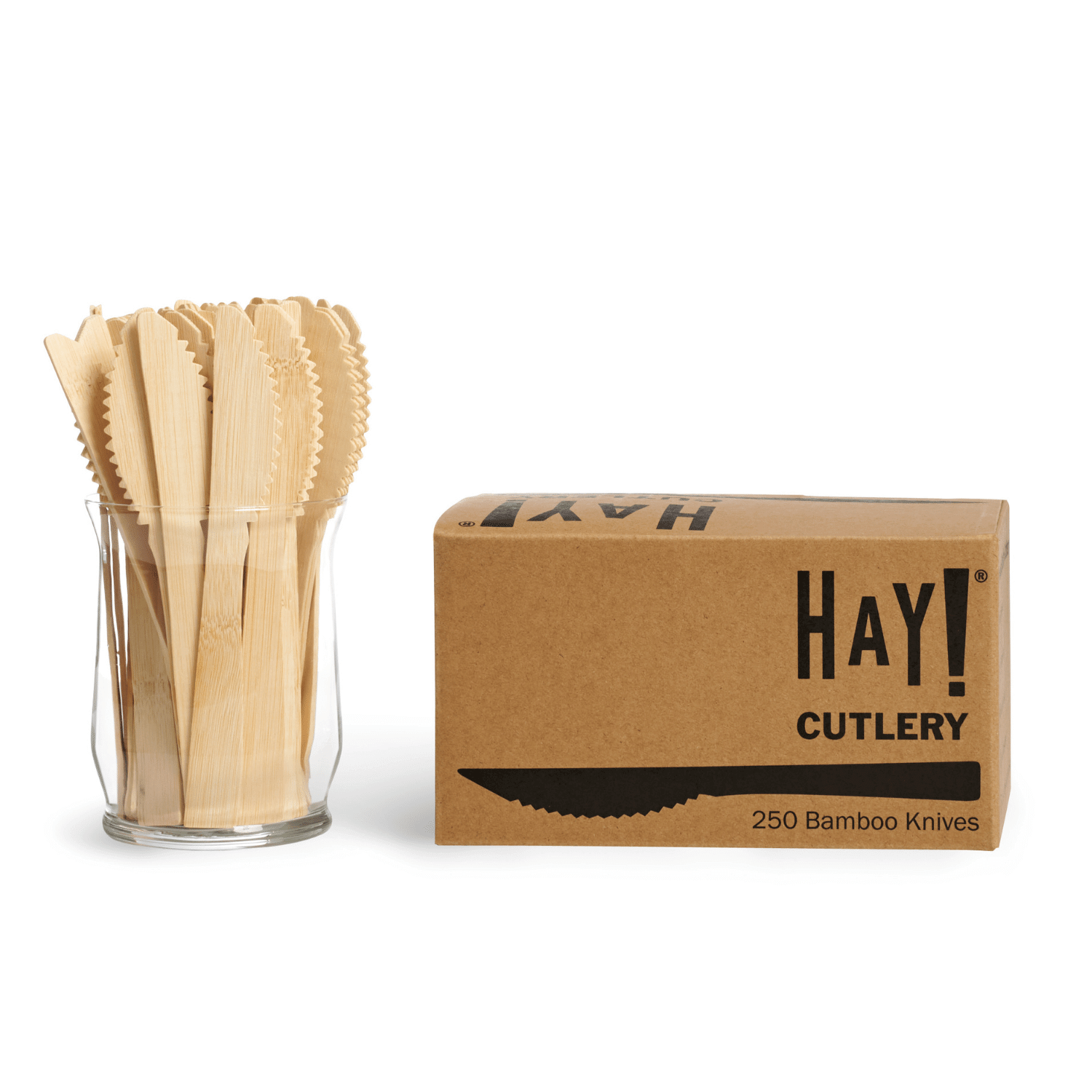 Hay Straws - Wholesale Assorted Cutlery Set - Unwrapped Bamboo Cutlery - Full Case 1500 pce0