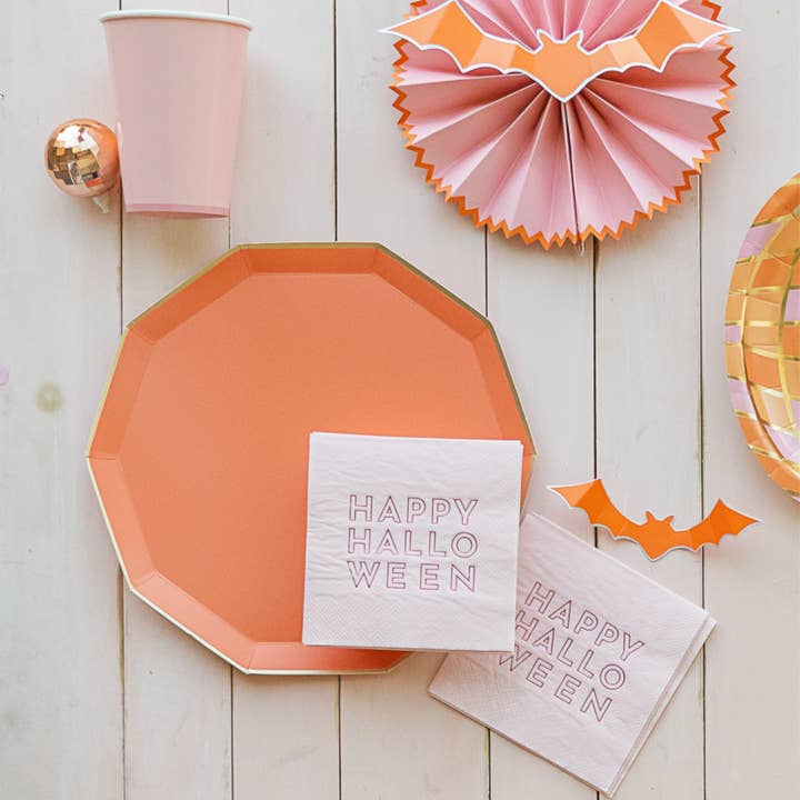 Bonjour Fête - Wholesale Disposable Plate - SUNKISSED ORANGE PREMIUM DINNER PLATES