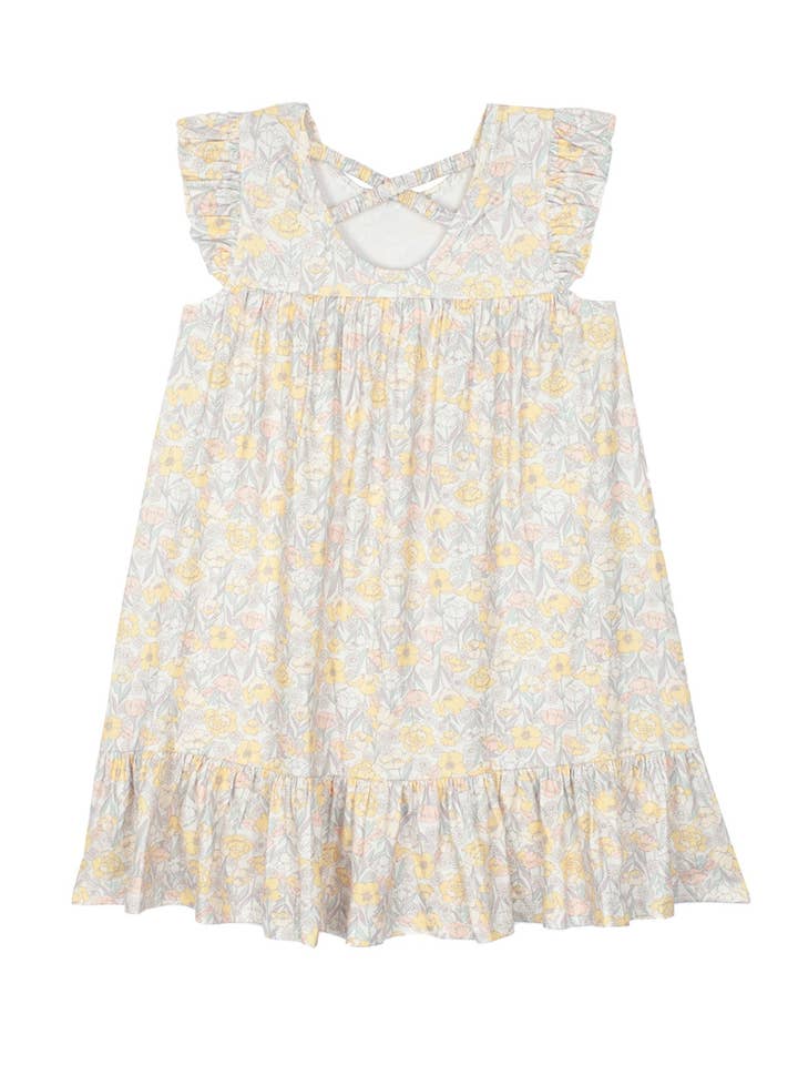 Mila Yellow Floral Dress for wholesale on Faire