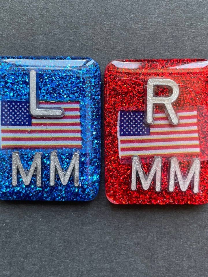 American Flag Xray Markörer, rektangel, röd vit och blå för wholesale av Alisha Goes Crafty