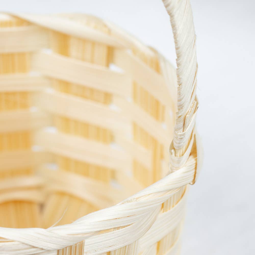 Factory Direct Craft – wholesale Korg – Rund mini bambukorg med handtag3