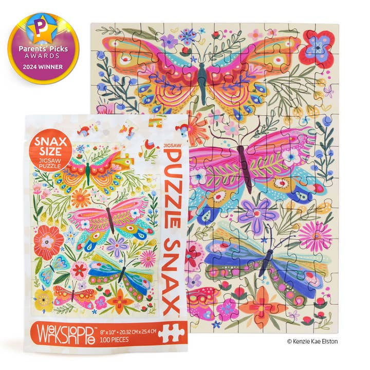 Butterfly Floral 100 Piece Puzzle Snax for wholesale by WerkShoppe