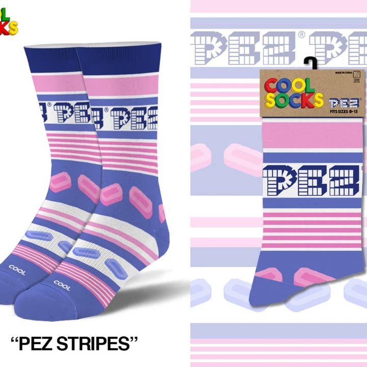 Pez Stripes Socks for wholesale by Cool Socks