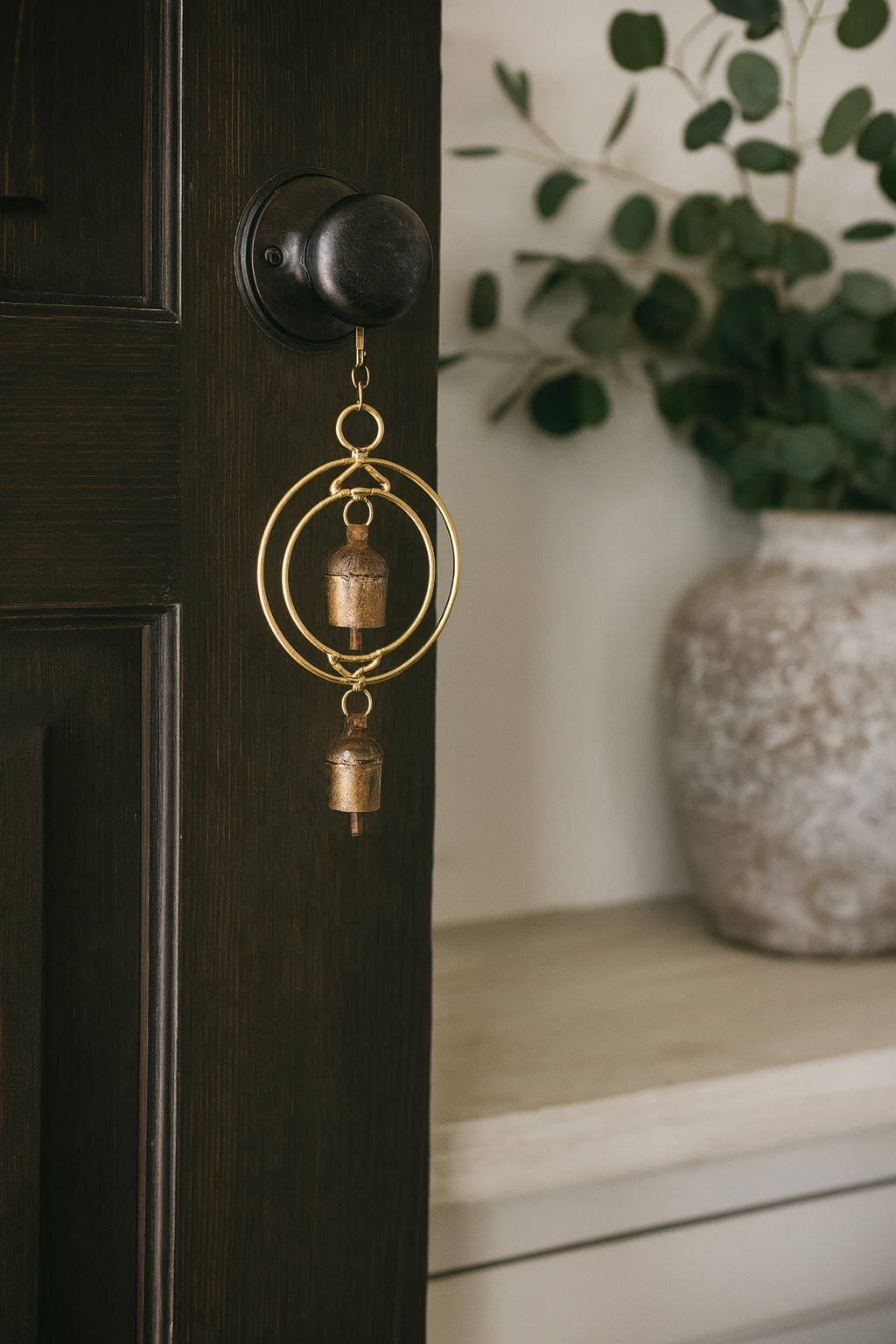 Matr Boomie Fair Trade – Großhandel Windspiele – Ushas Dawn kurzes, rustikales Glocken-Windspiel, handgefertigt1