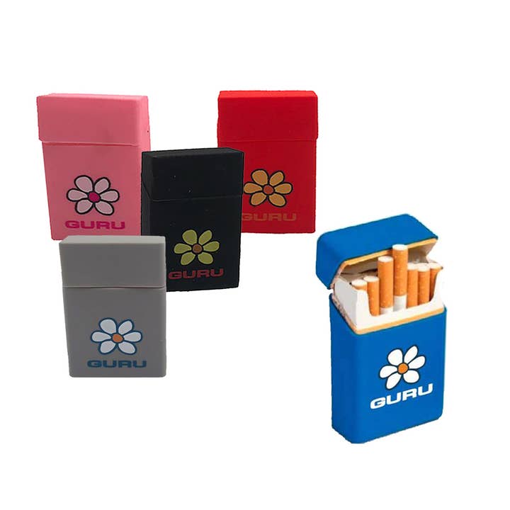 ALBAsrls - Venta al por mayor Pitillera - Portacigarrillos de silicona GURU colores surtidos (CAJA 12 PIEZAS)