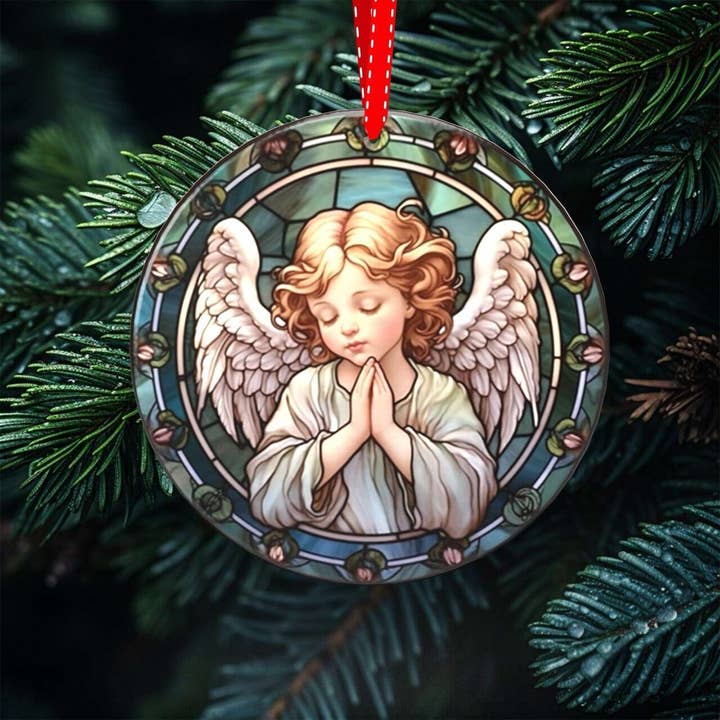 Peeping Tom's Cottage - Wholesale Ornament Set - Heavenly Glow - Set of 7 Stained Glass Nativity Scene Ornaments for Christmas Tree Decor6