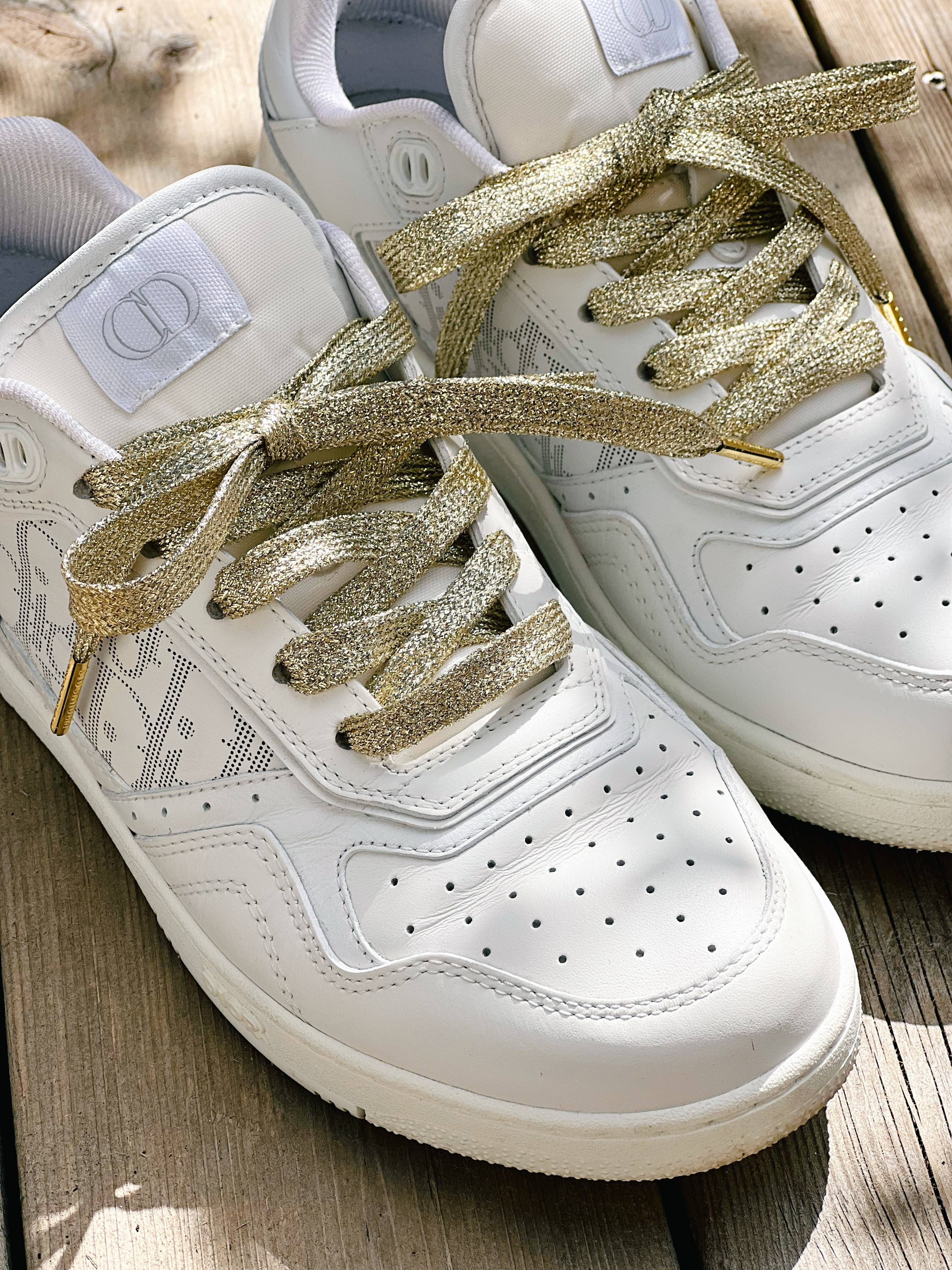 The Shoelace Brand - Wholesale Shoelaces - Unisex - Glitter Gold – Sparkling Gold Shoelaces with Elegant Shine2