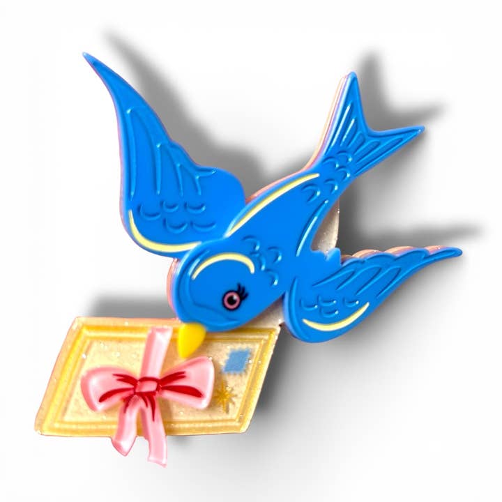 Flight of Fancy Brooch by 50's Vintage Dame x Lipstick & Chrome for wholesale by Lipstick & Chrome