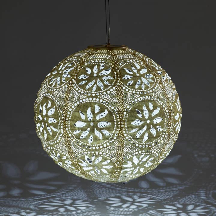 Allsop Home & Garden - Vente Lampe d'extérieur/de jardin - Lanterne solaire Boho Globe Stella 30 cm - Perle7