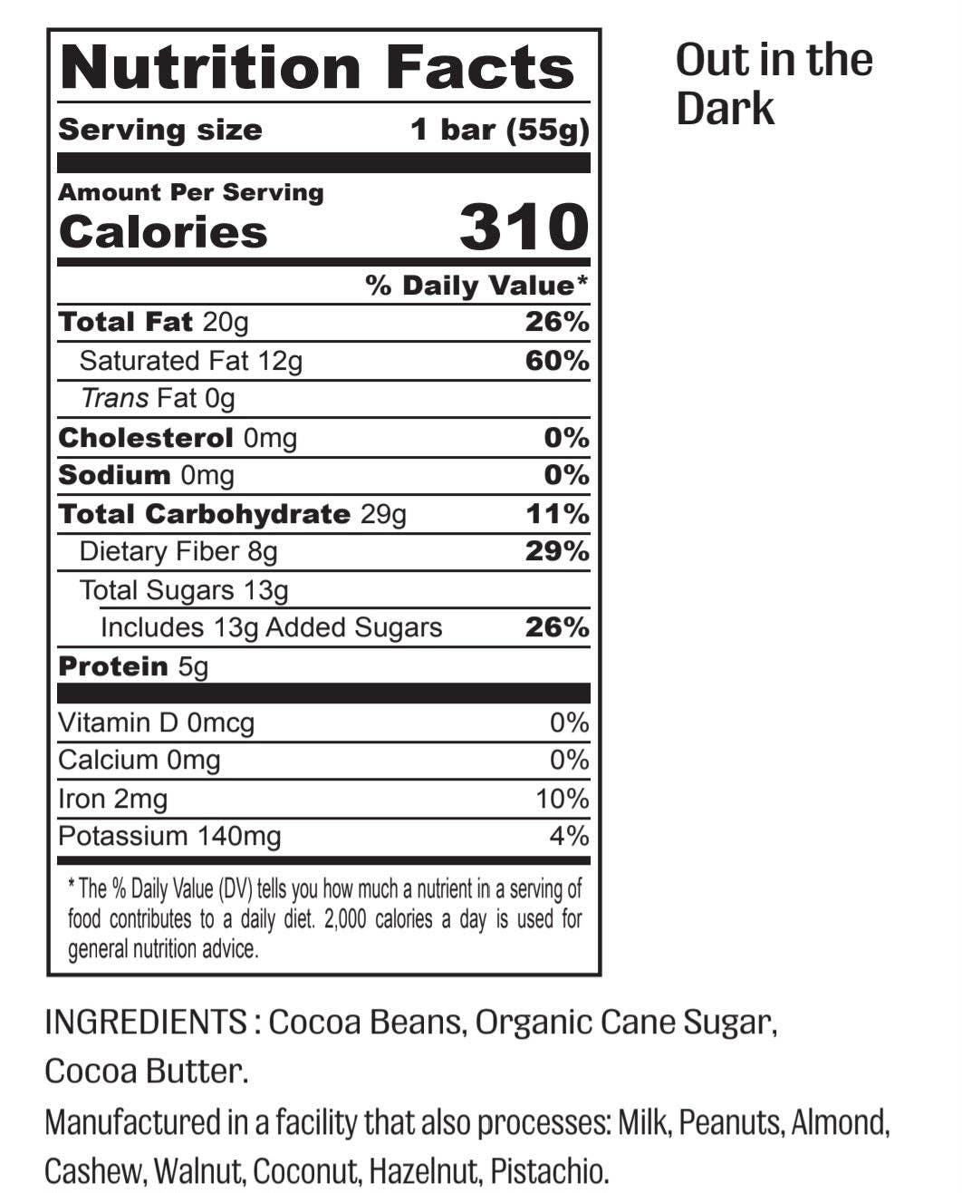 Bon Fiction - Wholesale Chocolate Bar - Out in the Dark - 73% Dark Chocolate2