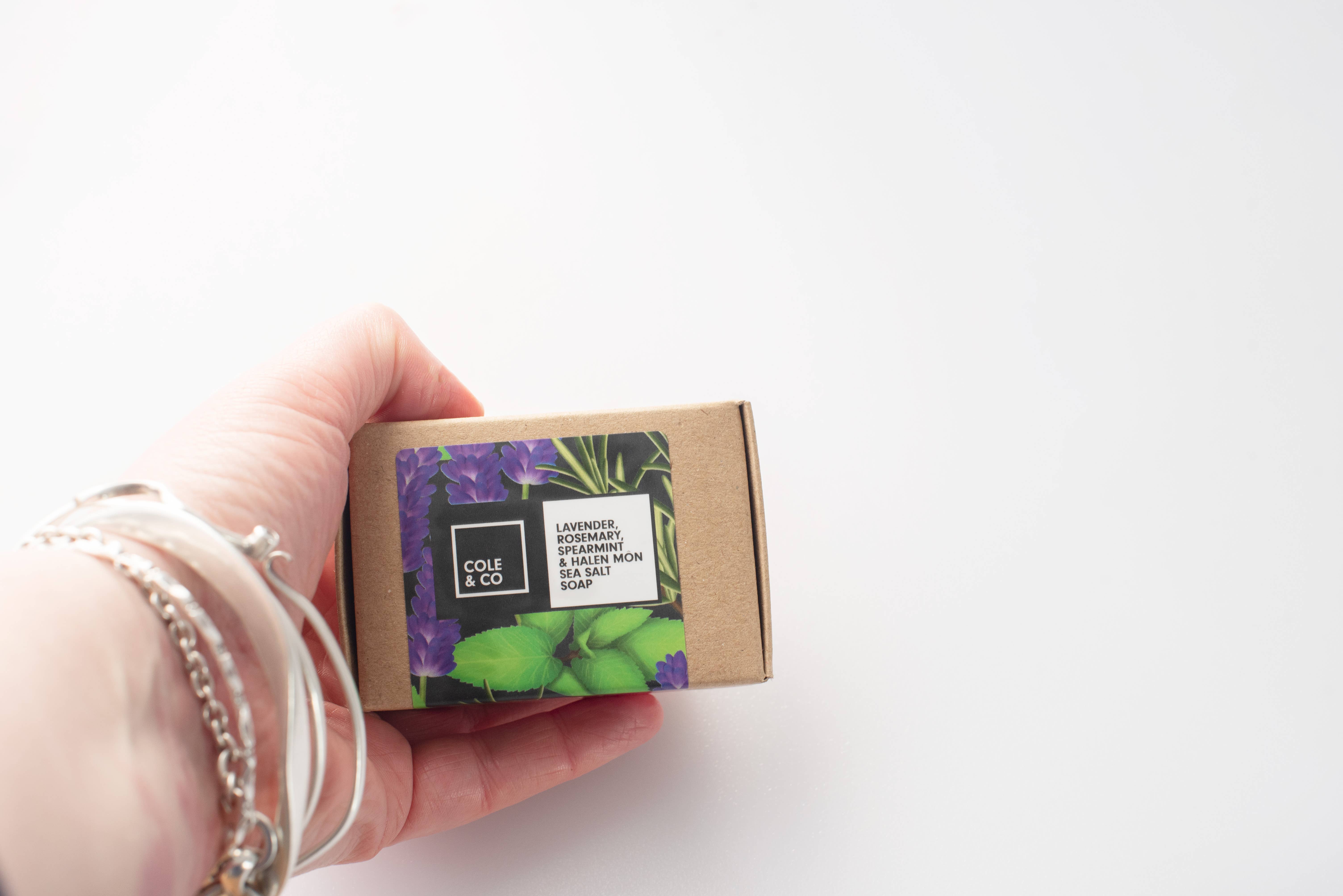 Cole & Co – wholesale Bar Soap – Lavender, Rosemary, Spearmint & Halen Môn Soap1