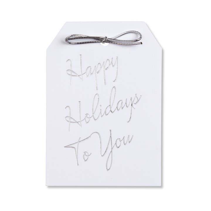 WowWordZ - Wholesale Gift Tag - Happy Holidays To You Silver Foil Gift Tags – Set of 101