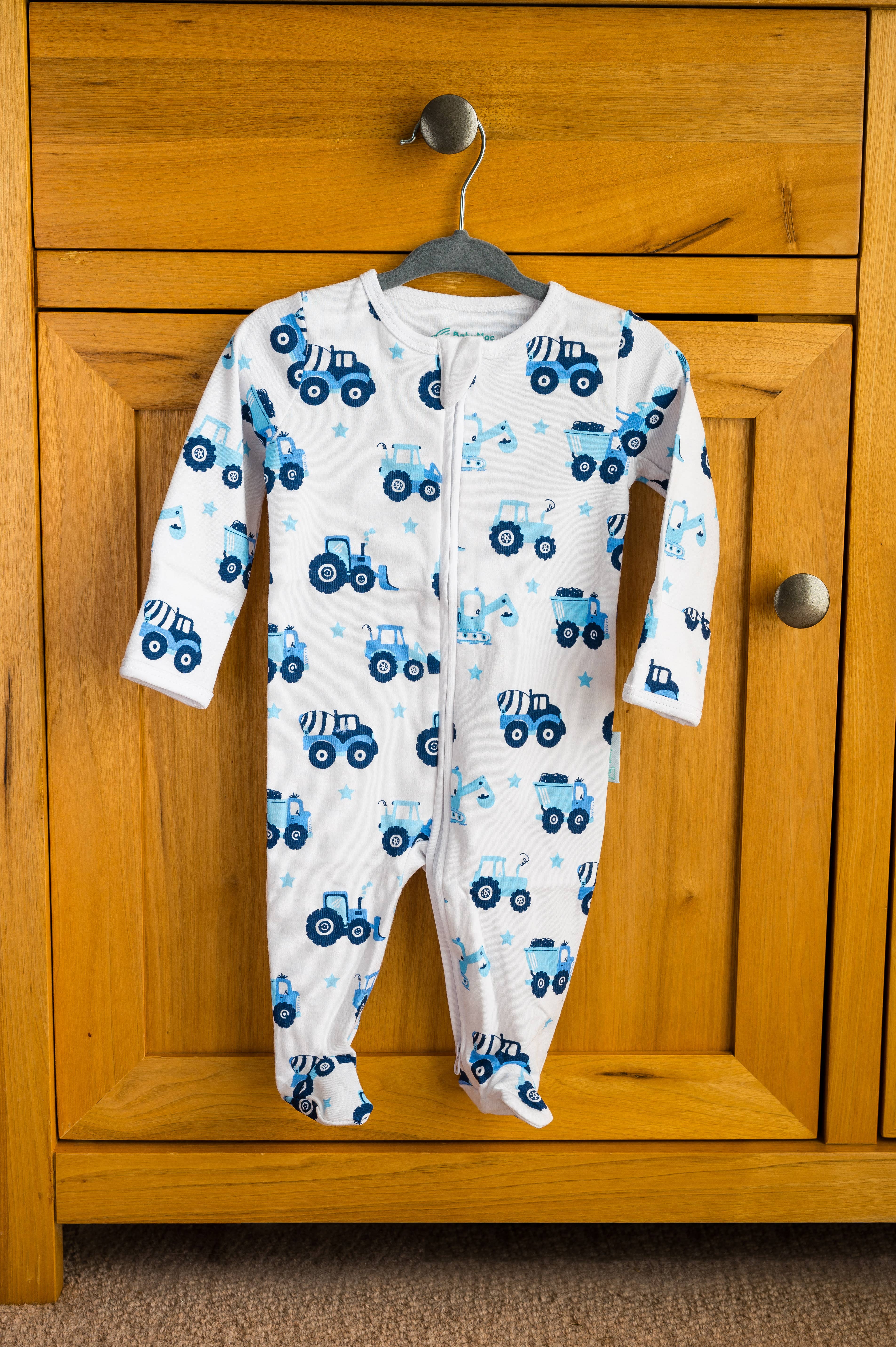 Camions Gigoteuse en coton bio avec motif véhicules en vente sur Faire6