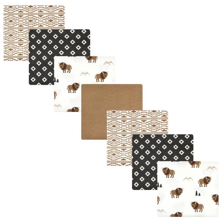 Hudson Baby Cotton Flannel Receiving Blankets, Wild Buffalo for wholesale by BabyVision