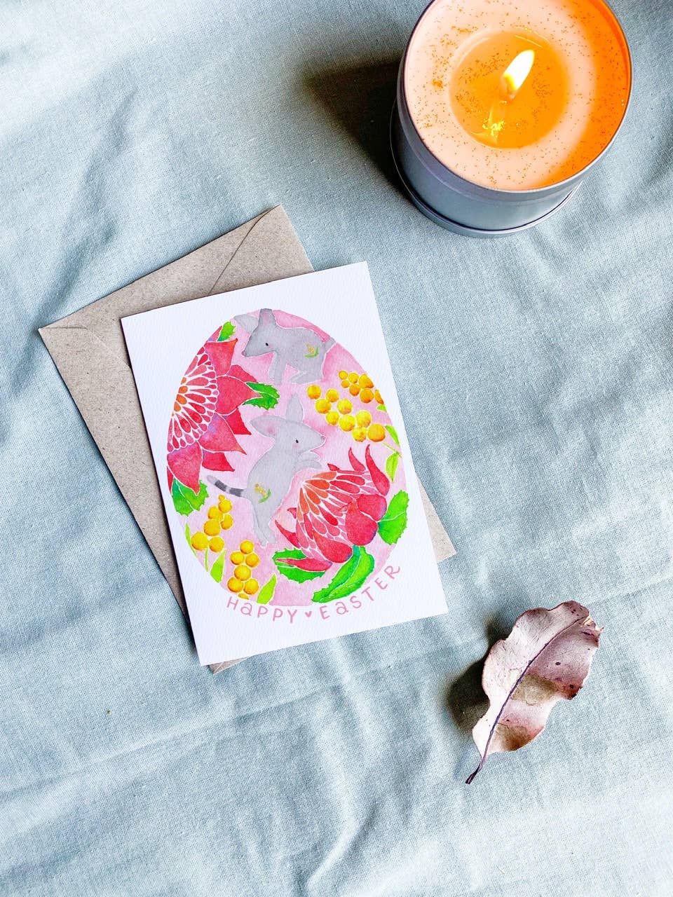 The Wattle Studio - Venta al por mayor Tarjetas de Pascua - Tarjeta de Pascua Bilby Egg2