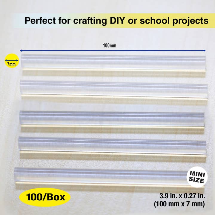 BAZIC Products - Wholesale Glue - Hot Melt Glue Sticks Dual Temp. Mini 3.9" x 0.27" (100/Box)4