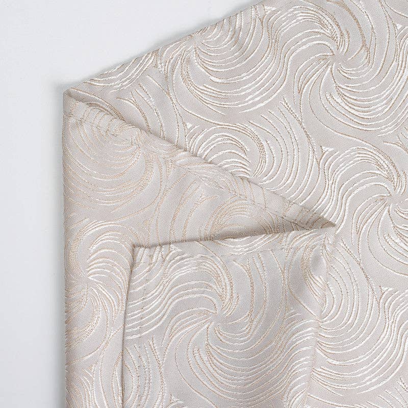 BOD HOME - Venta al por mayor Cortinas - Cortina hecha con estampado de rayas giratorias, marrón claro, 140 x 260 cm2