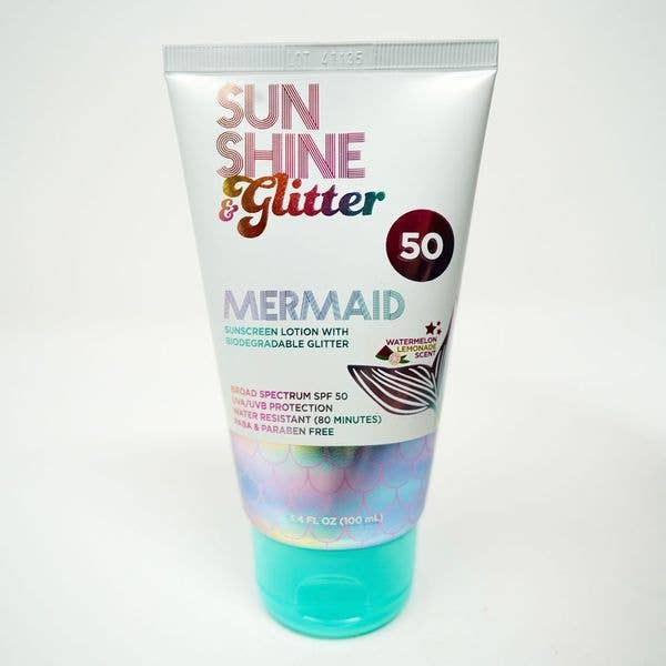 Sunshine & Glitter - Wholesale Sunscreen - NEW! S&G Mermaid Biodegradable Glitter SPF 50 TUBE9