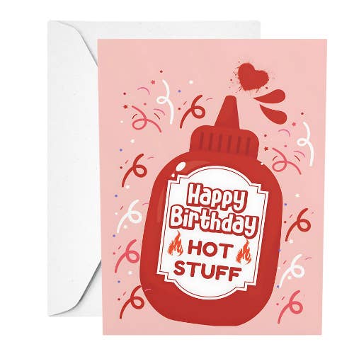 Happy Birthday Hot Stuff | Birthday Card for wholesale by Nefer Designer Candles & Home Decor