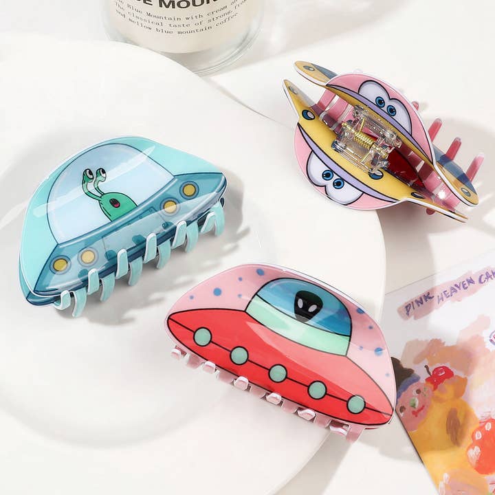 ACCITY - Wholesale Hair Clip - Women's - CARTOON ALIEN SPACESHIP HAIRPIN_CWAHA1637