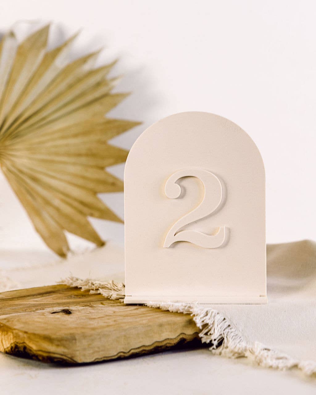 The Cotton & Canvas Co. - Wholesale Decorative Tabletop Object - Personalized Acrylic Arch Table Number7