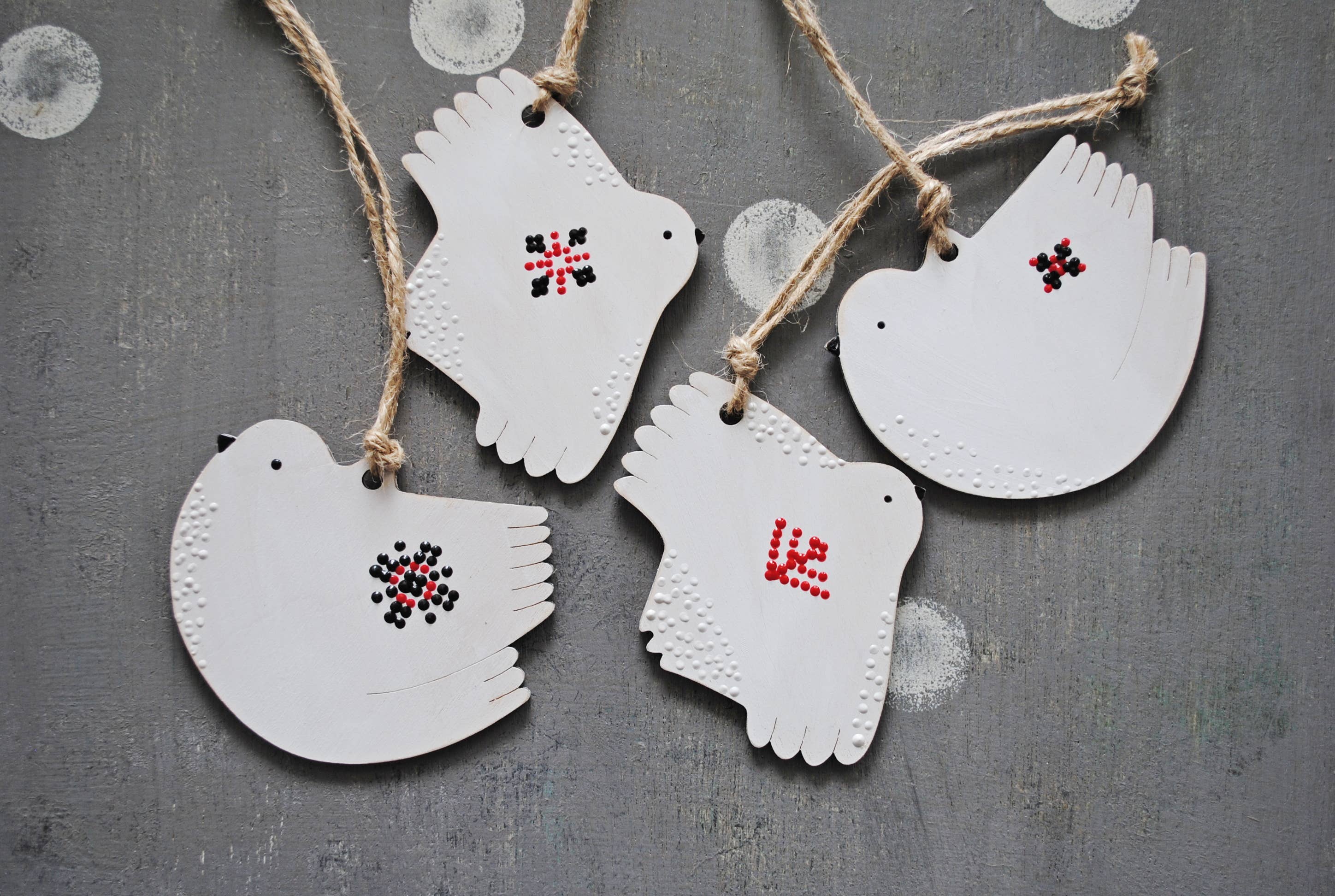 HandyHappy - Wholesale Ornament - Ukrainian Embroidery Bird Wooden Ornament Animal Totem3