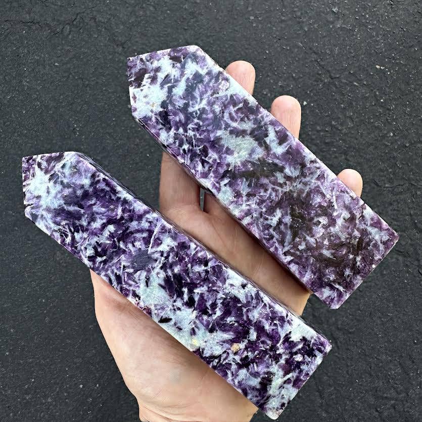 The Crystal Tabby - Wholesale Spiritual stone/crystal - Lepidolite Polished Tower0