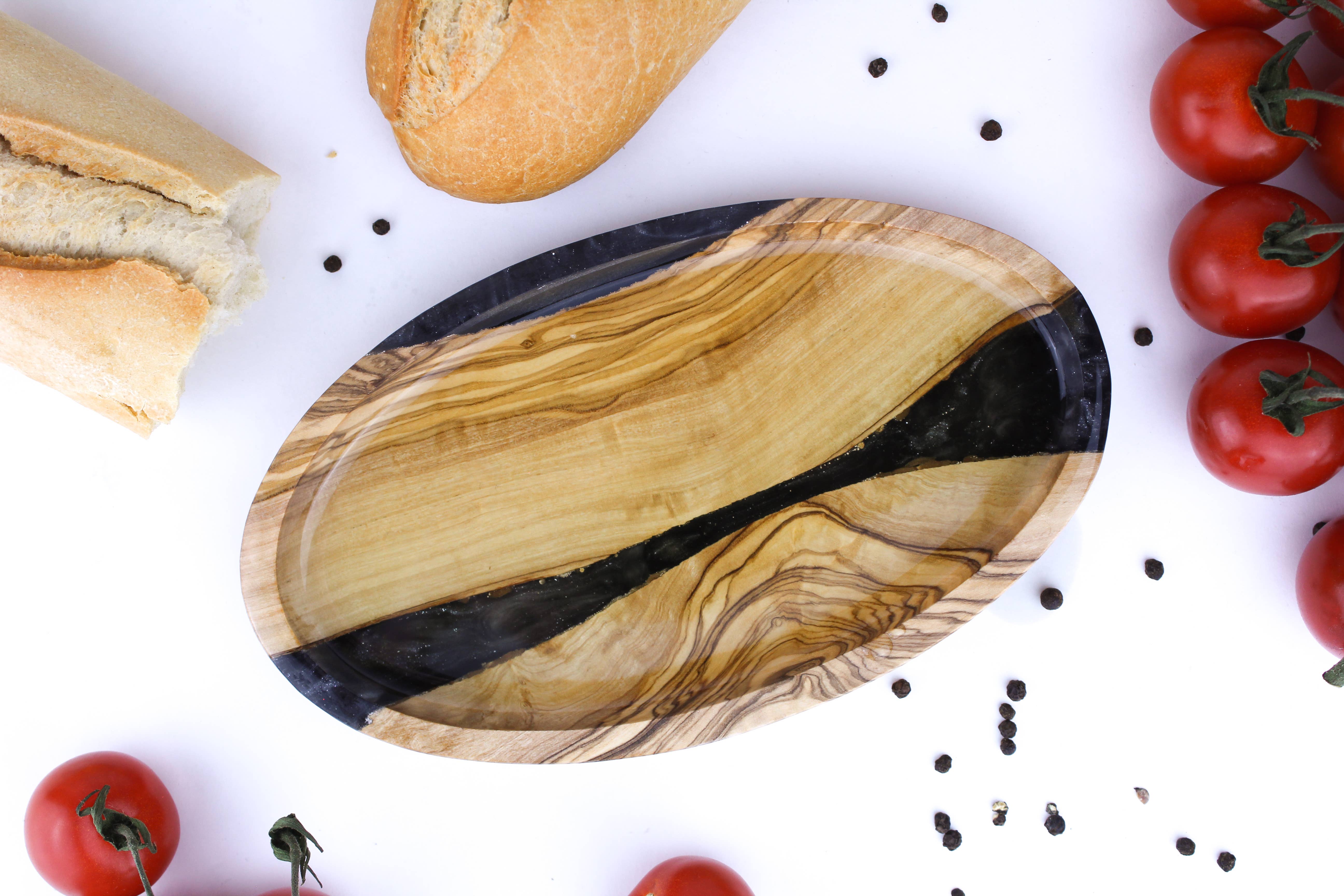 Natural OliveWood - Wholesale Condiment/Dip Bowl - Olive Wood Resin Dipping Dish9
