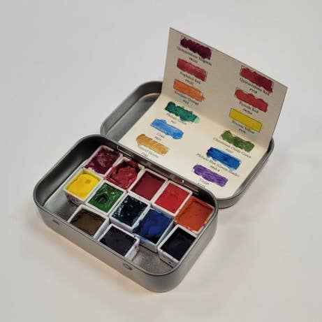 Push/Pull - Wholesale Watercolor Paint - Push/Pull Supplies - Botanical 12 Pan Watercolor Set0