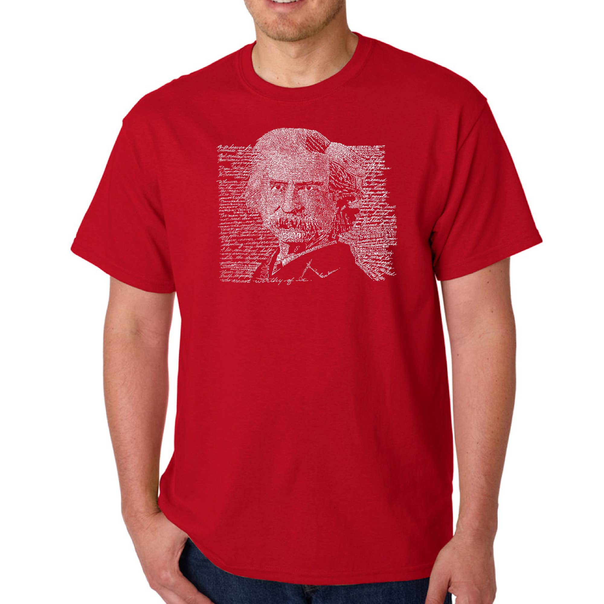 LA Pop Art - Wholesale Screen Printed T-Shirt - Men's - LA Pop Art Men's Word Art T-shirt - Mark Twain7