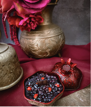 Sacred Lore - Wholesale Novelty Candle - Persephone Pomegranate Candle, Soy candle with wood wick9