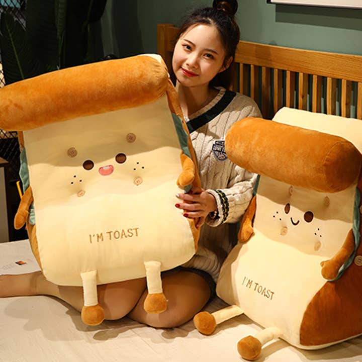 SOGA International Pty Ltd - Wholesale Throw/decorative pillow - Cute Face Toast Bread Wedge Cushion Small12