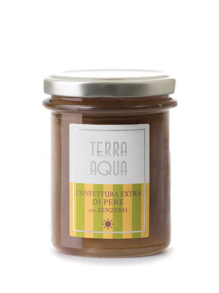 Confettura Extra Pera Butirro con zenzero |Peso Netto 240g| per la vendita all'ingrosso da parte di Terra Aqua