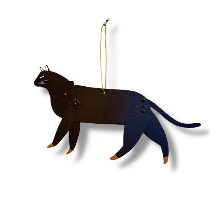 Articulated paper doll - witch cat - Vespera collection for wholesale by La Souris Bleue