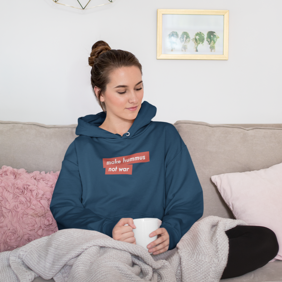 Oat Milk Club - Wholesale Hoodie - Unisex - Make Hummus Not War - Organic Cotton Hoodie5